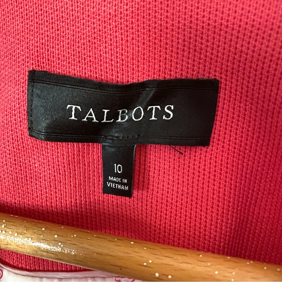Classic Talbots Deep Coral Blzaer Size 10 EUC - Picture 4 of 13